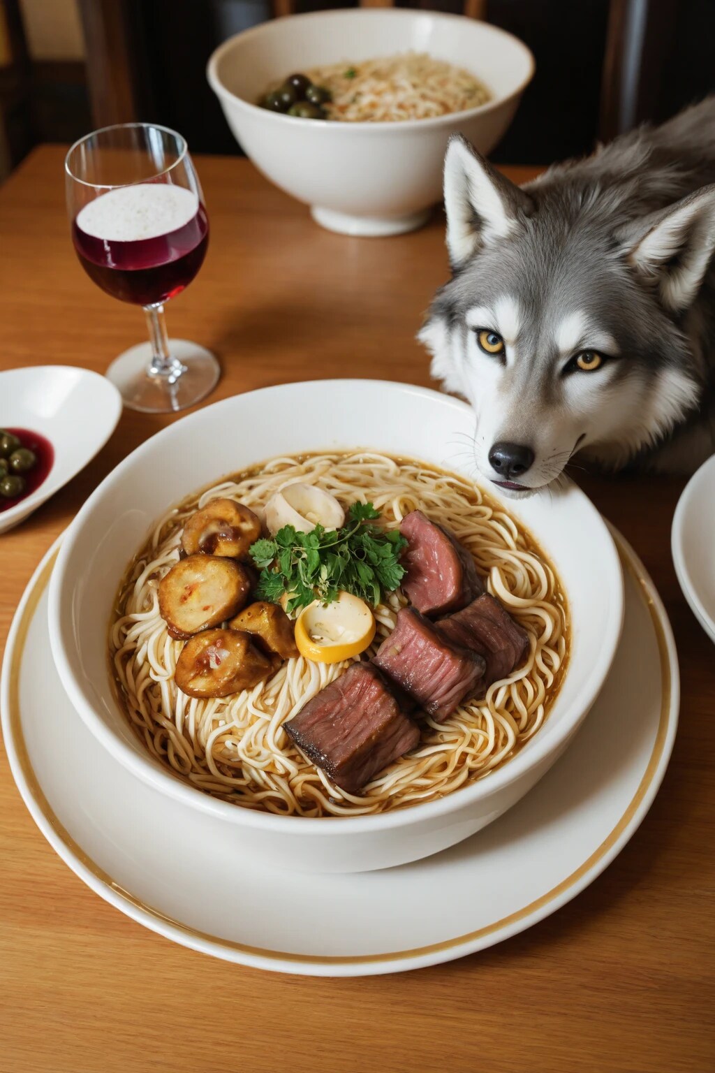 狼と麺料理 | の人気AIイラスト・グラビア