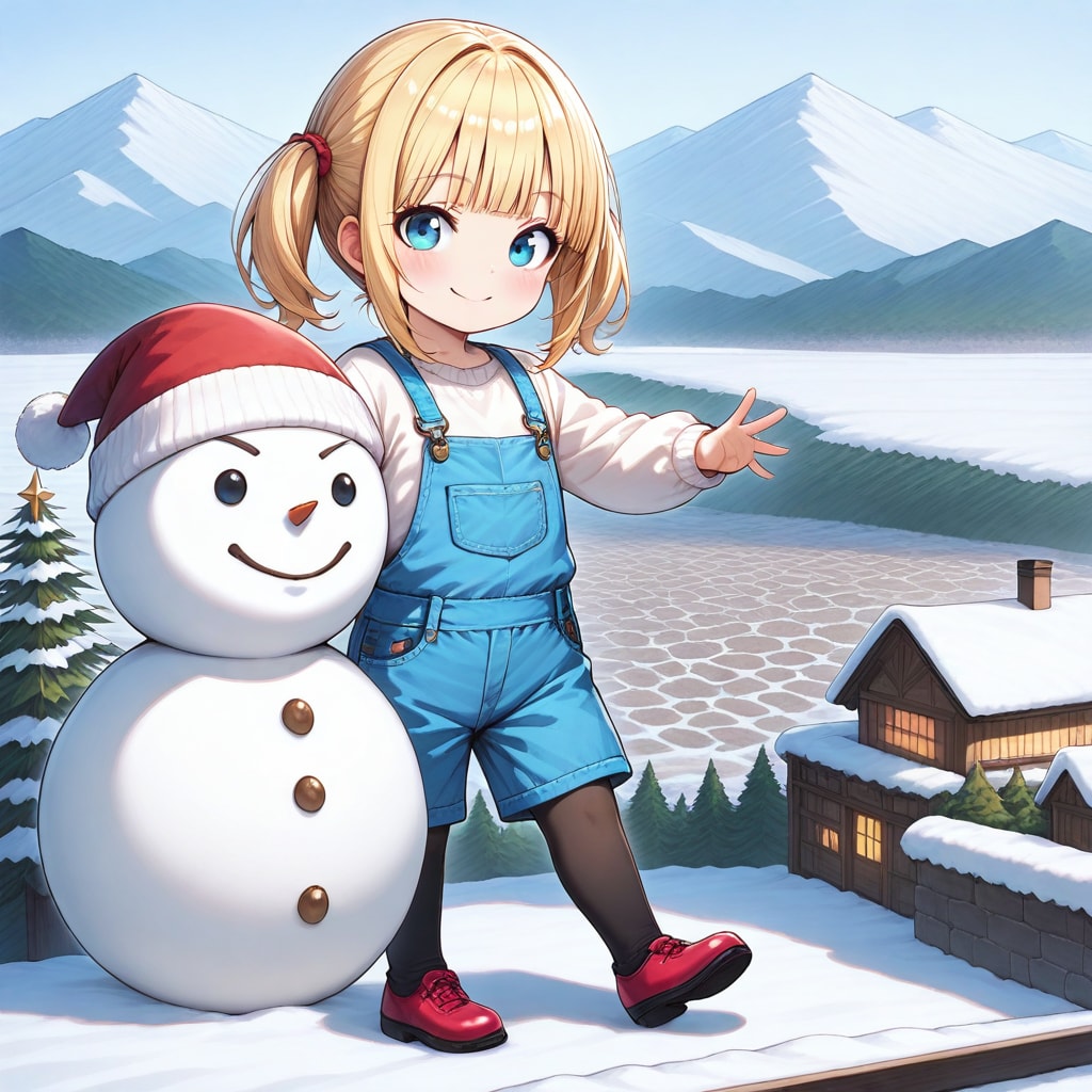 雪だるま作ったよ♪