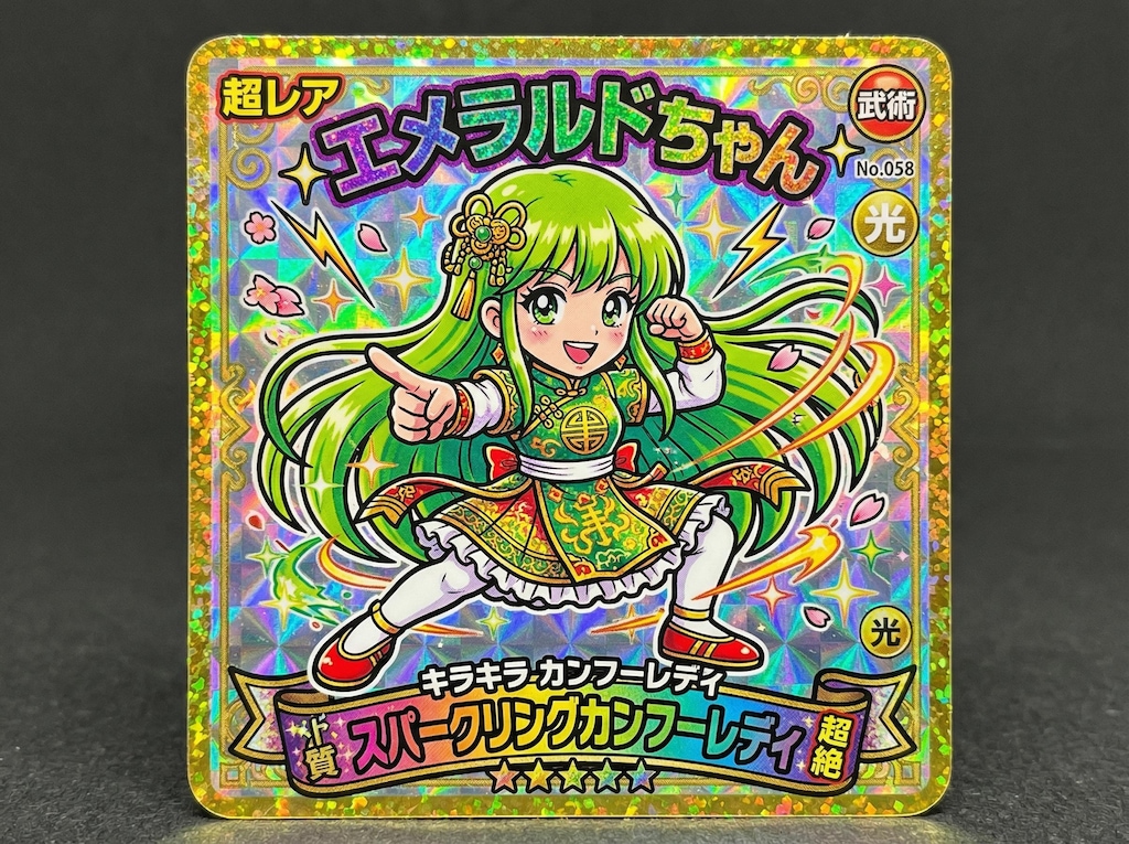 エメラルドちゃんチョコとおまけのシール