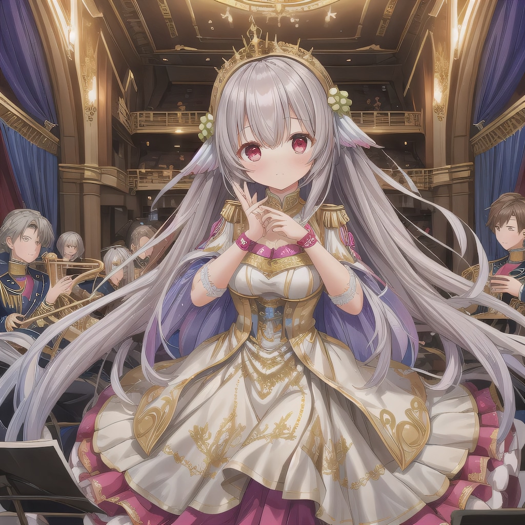 灰髪ロングでブラスバンドの少女５