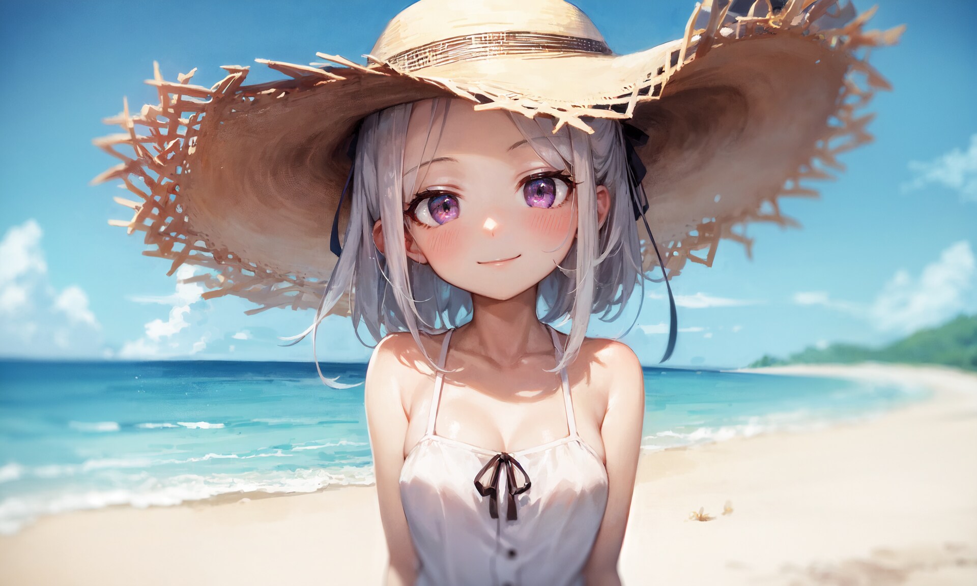 しろ 麦わら帽子