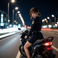 バイクにまたがる婦警 7枚目