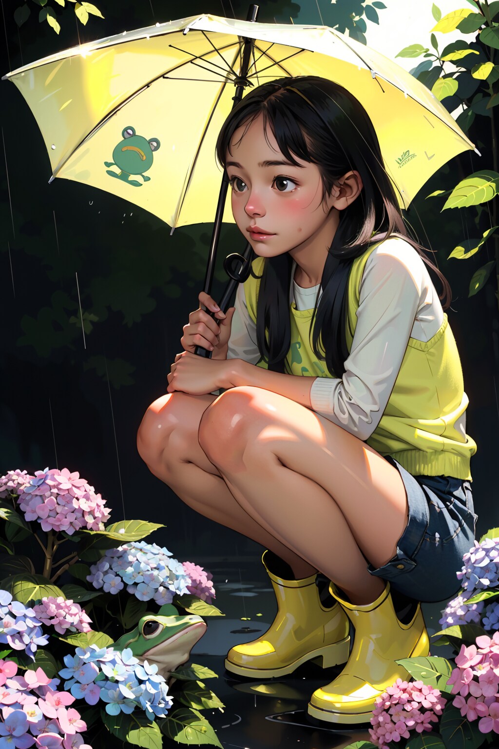 紫陽花と梅雨入り