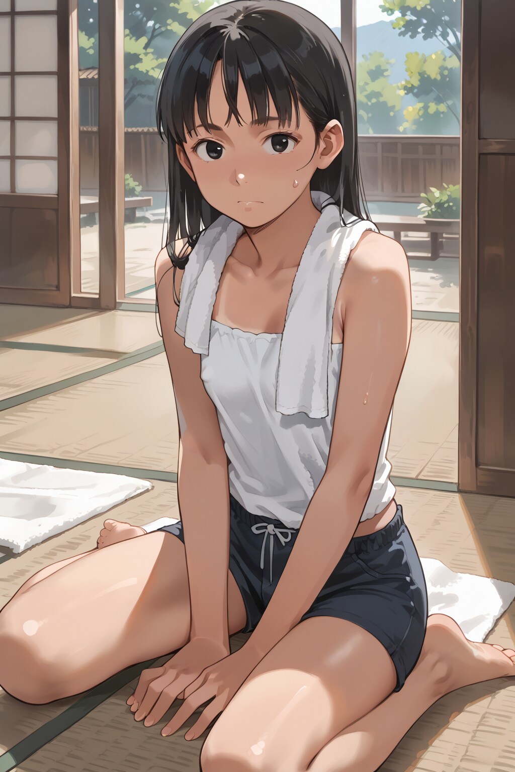 夏、お風呂上り