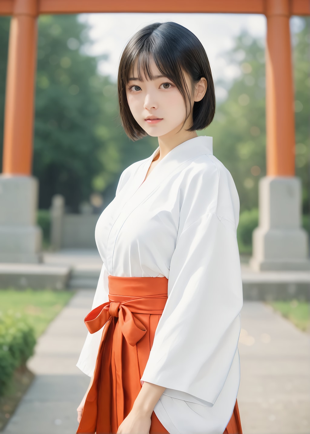 あけましておめでとうございます2026（巫女）