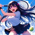 テニスをする、うちの子…！！その2(12枚) 3枚目