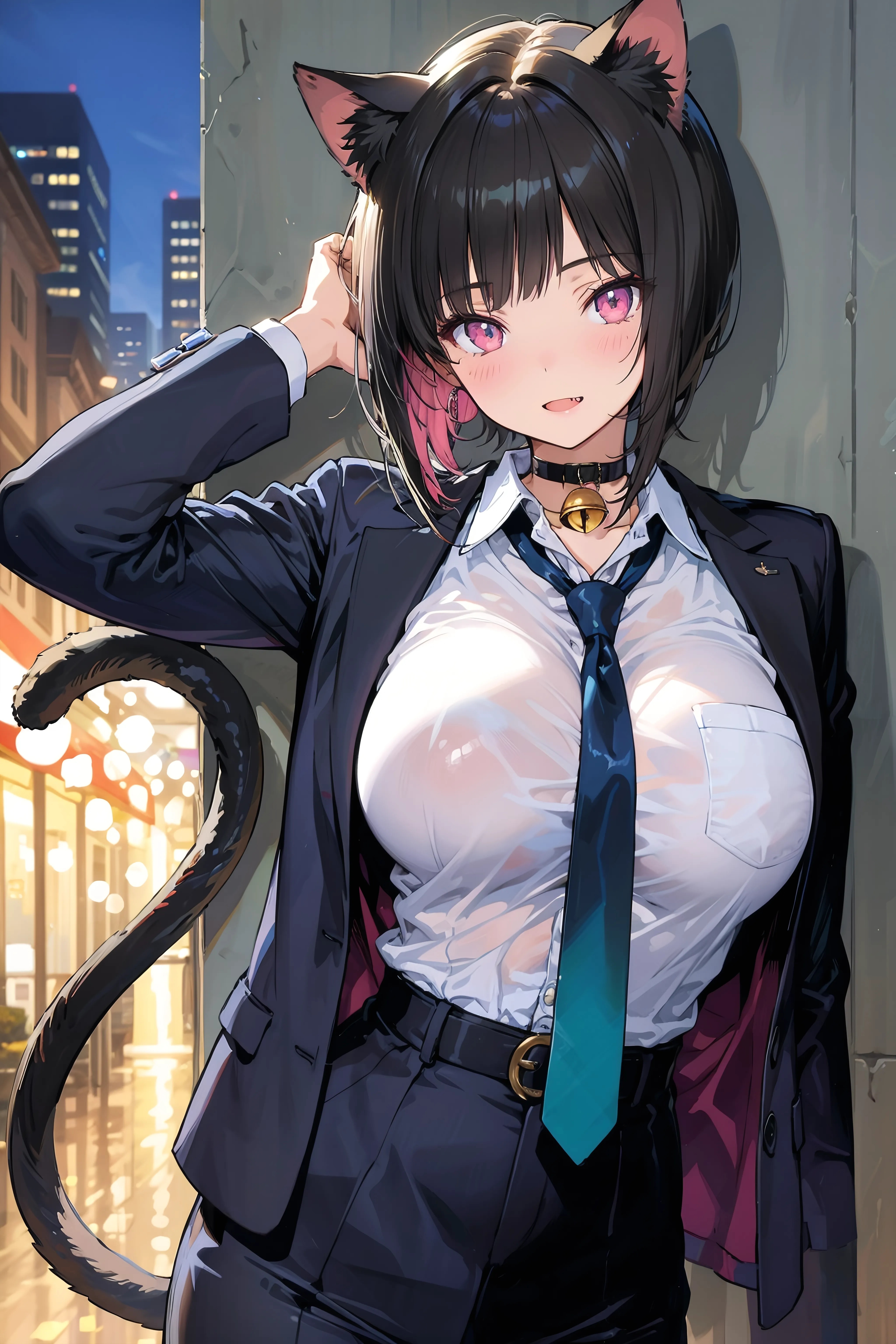 Urban Hunter in Sharp Blue | の人気AIイラスト・グラビア