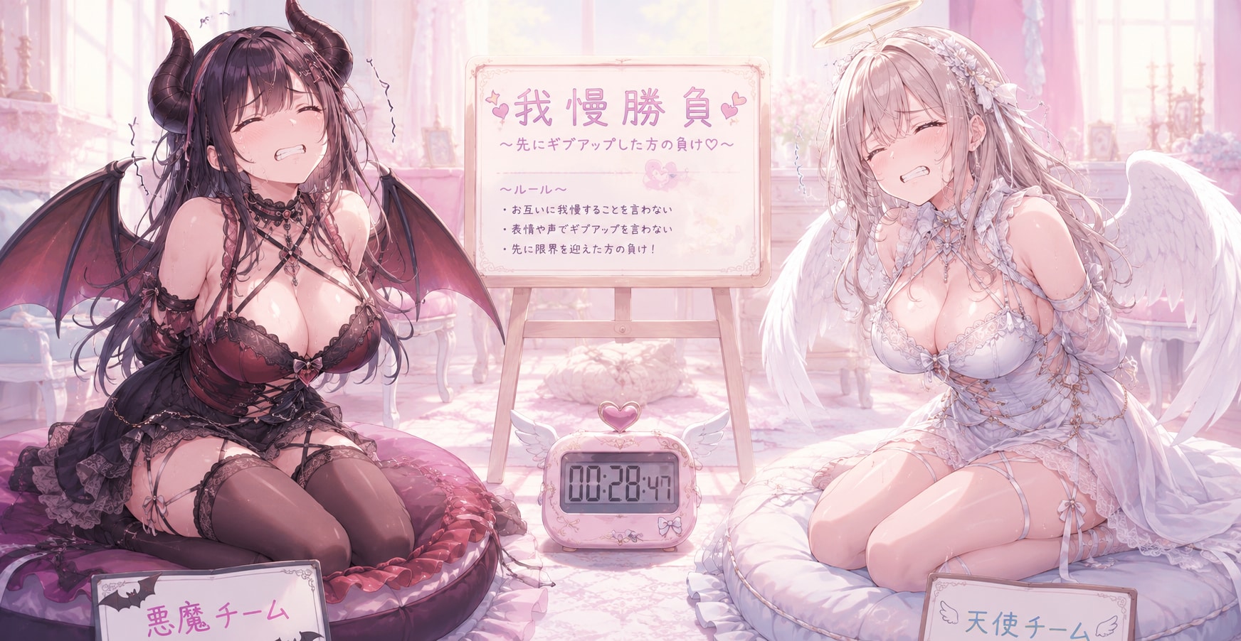 【#天使VS悪魔】何かの勝負中？