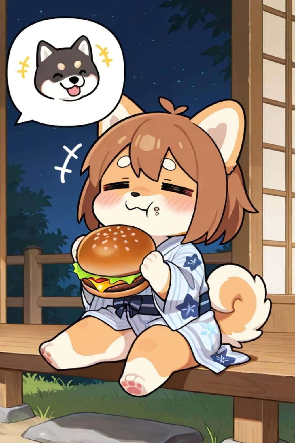 柴犬ちゃんの朝ご飯