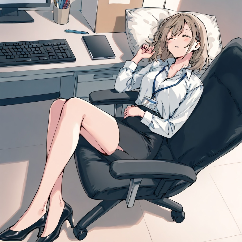 お昼休み（マイ枕付き） | の人気AIイラスト・グラビア