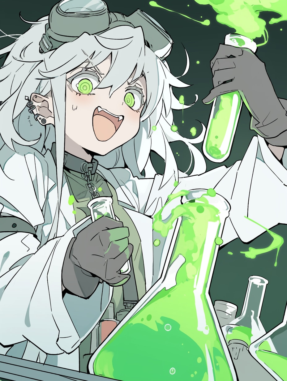 実験中に薬品こぼしちゃった博士ちゃん | の人気AIイラスト・グラビア