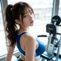 汗だく女子03 2枚目