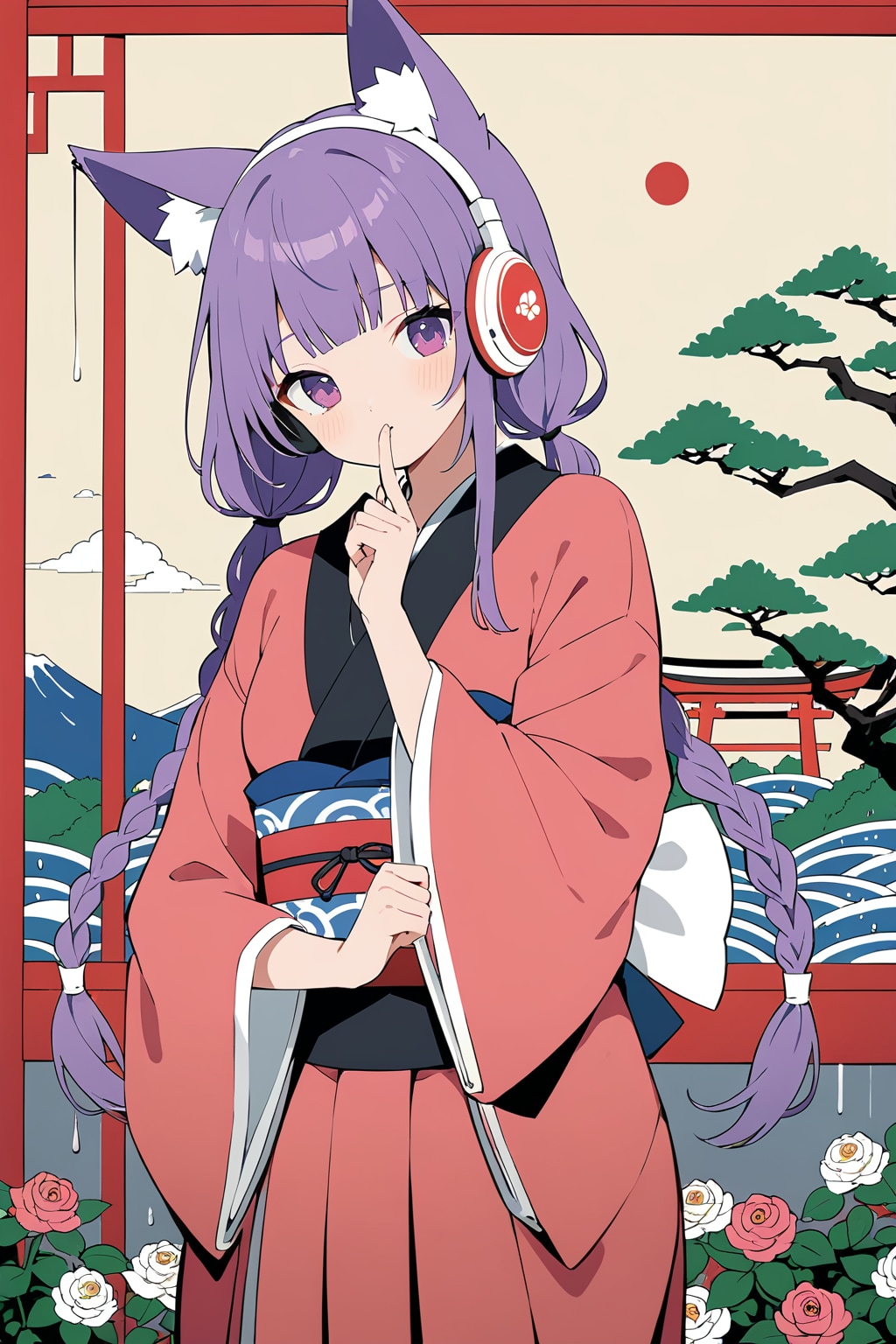 着物の紫髪ちゃん
