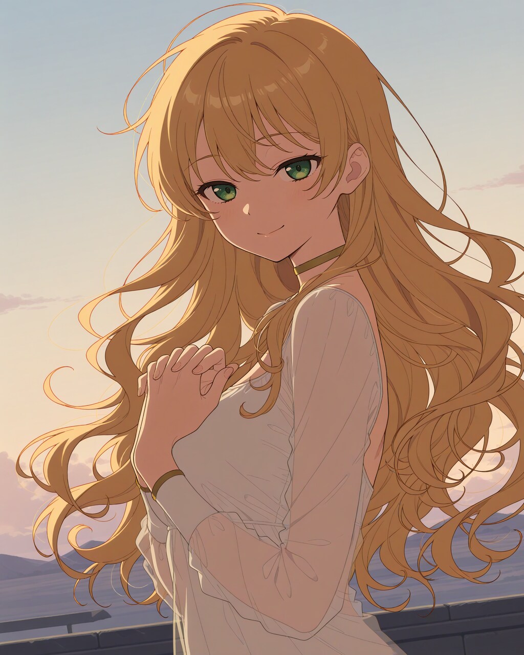 自然の中で微笑む天使