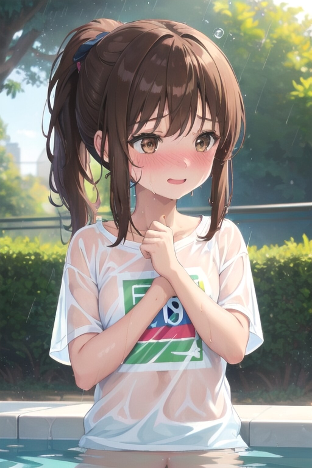 濡れ透け女の子