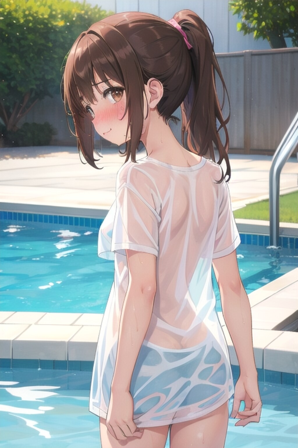 濡れ透け女の子