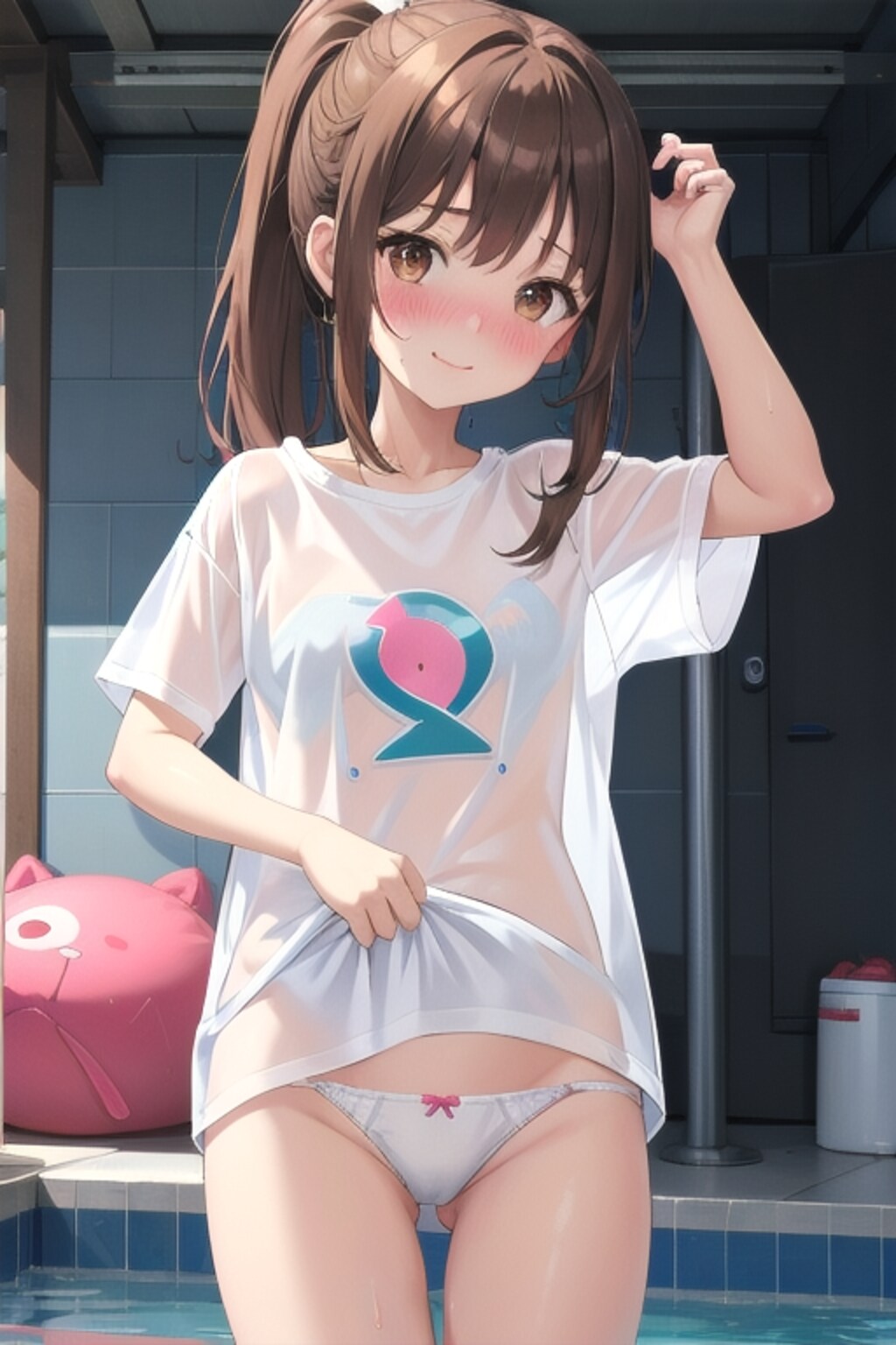 濡れ透け女の子
