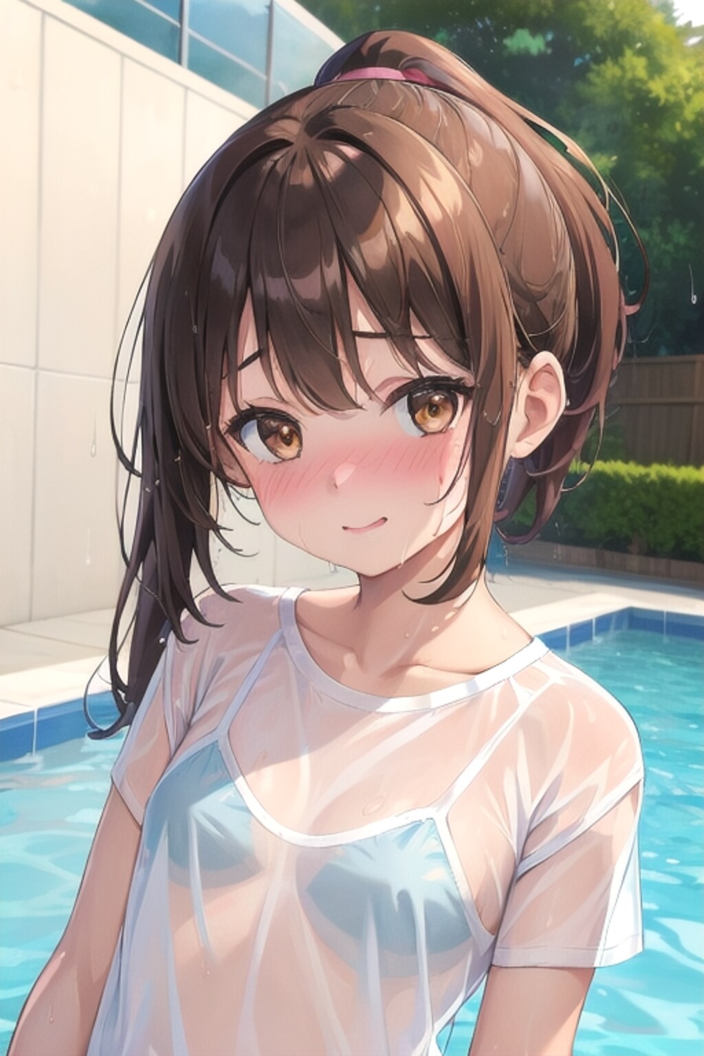 濡れ透け女の子