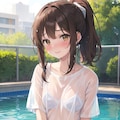 濡れ透け女の子 6枚目