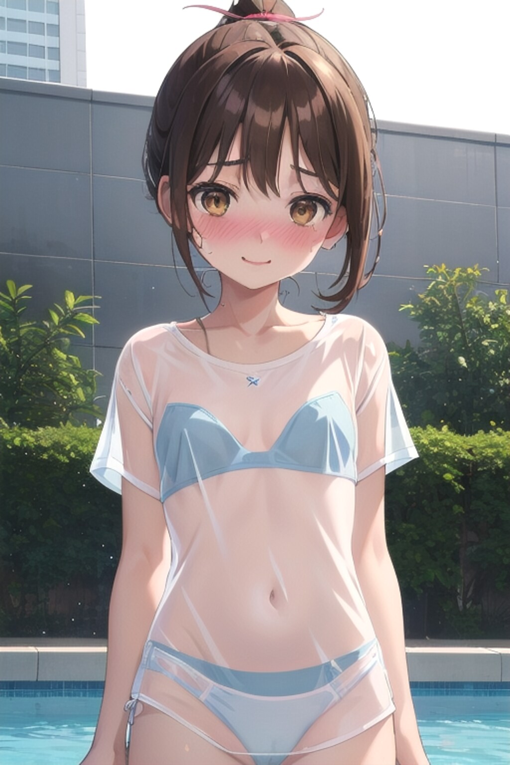 濡れ透け女の子