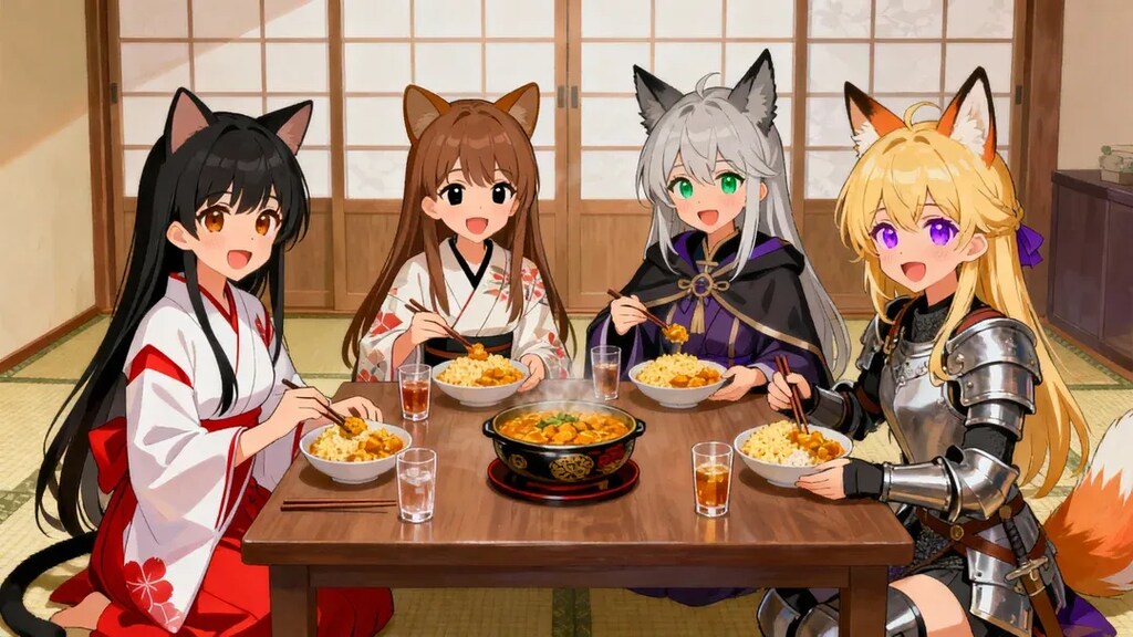 夕飯のカレーを作るクレアちゃん