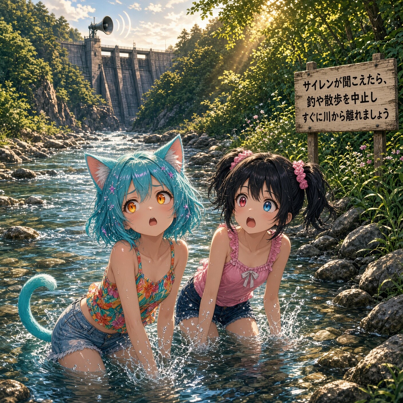 ダム放流警報サイレン🚨