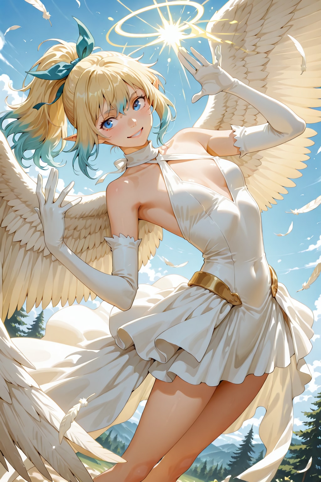 【習作】UL生成各生成画像モデルのエルフ族天使たち