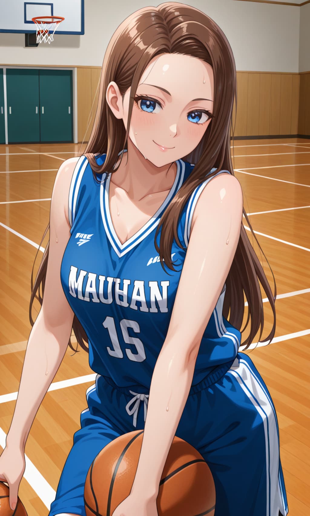 PixAIでバスケスタイルの天音慶🏀❤️