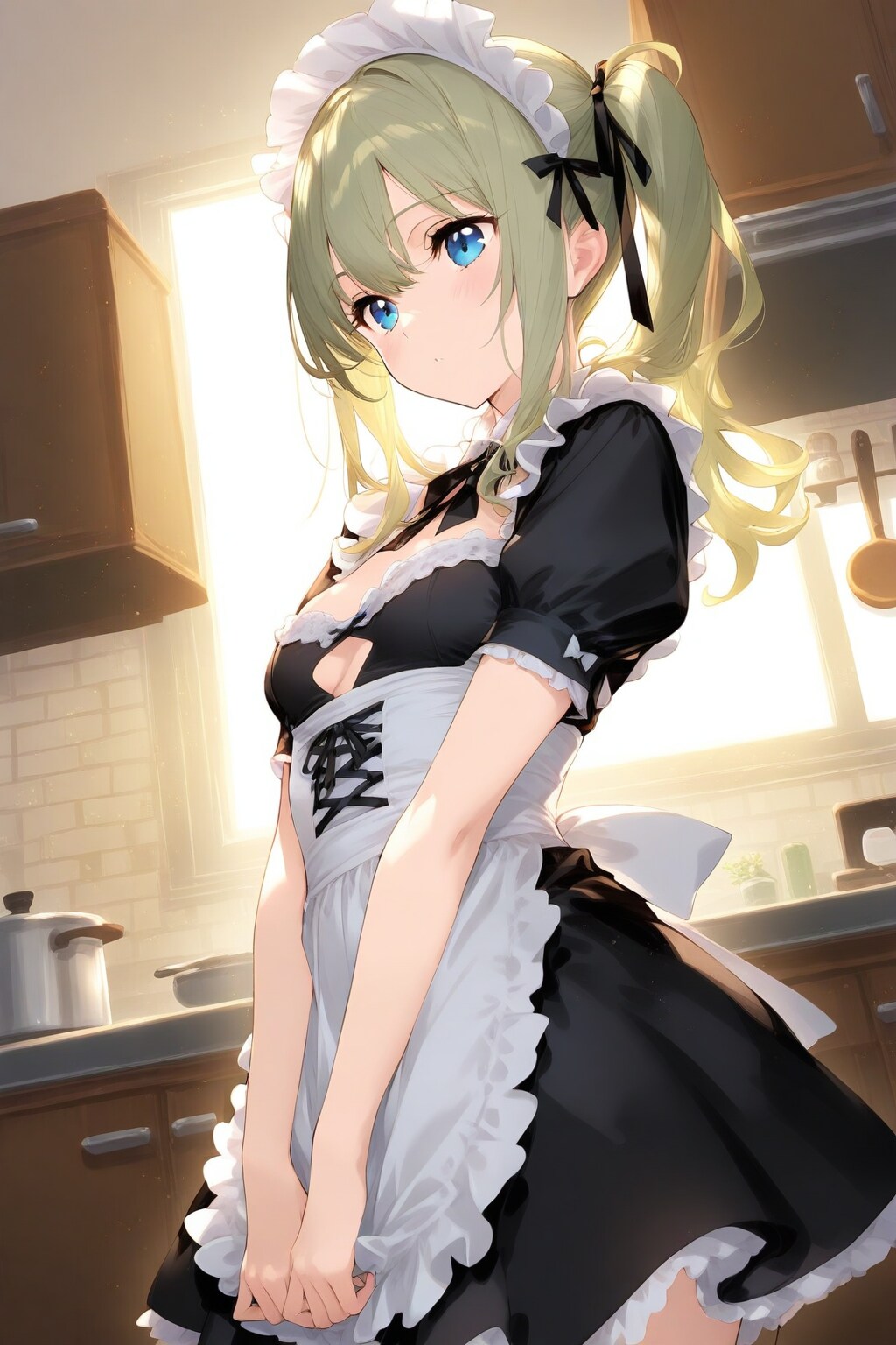 珍しく「貧乳メイドの美少女」 by #WAVE