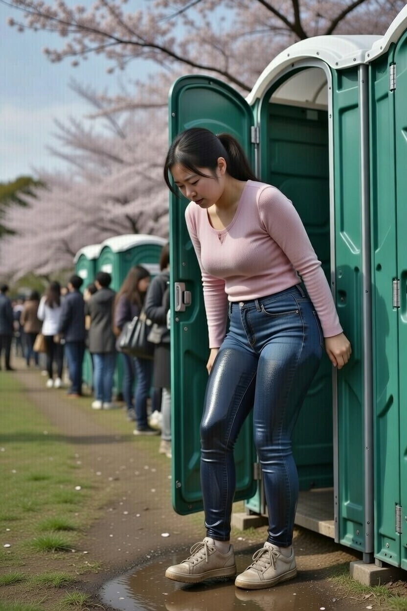 お花見でおもらし