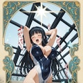 存在消滅！悪のハイレグお清楚美少女（女戦闘員）、正義の必殺技に貫かれ空間から消え去る💦・・（bananaに新規の横アングルと消滅描写、透明化を作ってもらいました♪） 7枚目