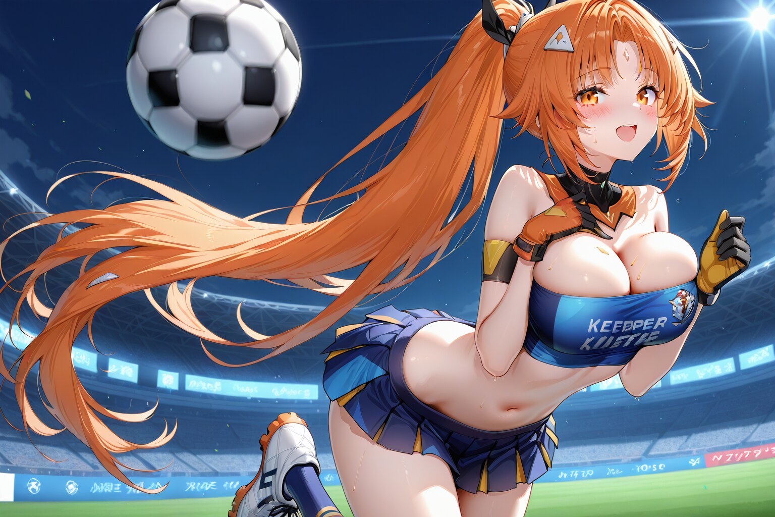 おおーっと！シュートを胸で弾き返したーっ！