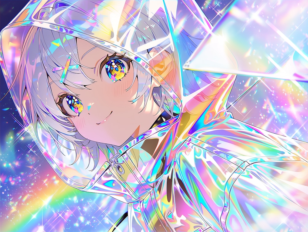 にじいろ銀髪オッドアイ（２）niji7