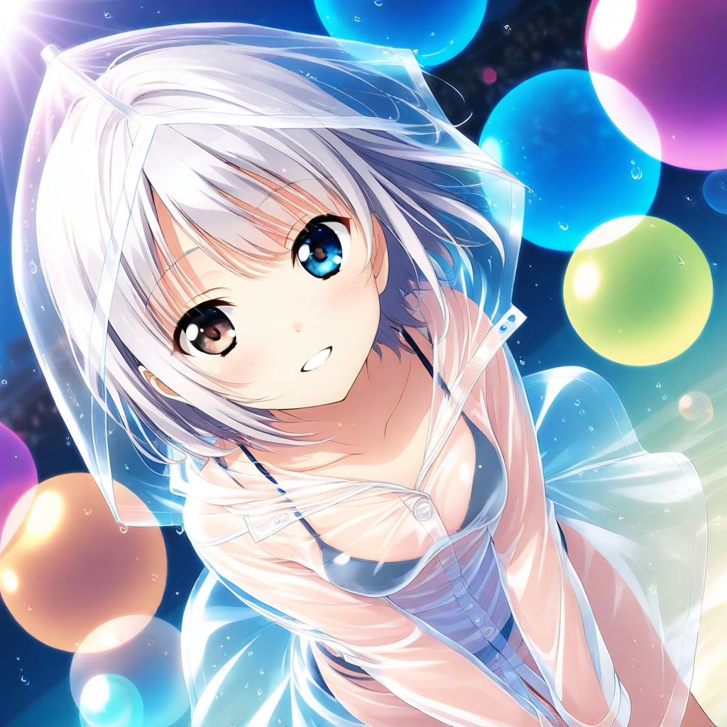 にじいろ銀髪オッドアイ（２）niji7