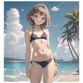 彼女と海水浴〜 4枚目