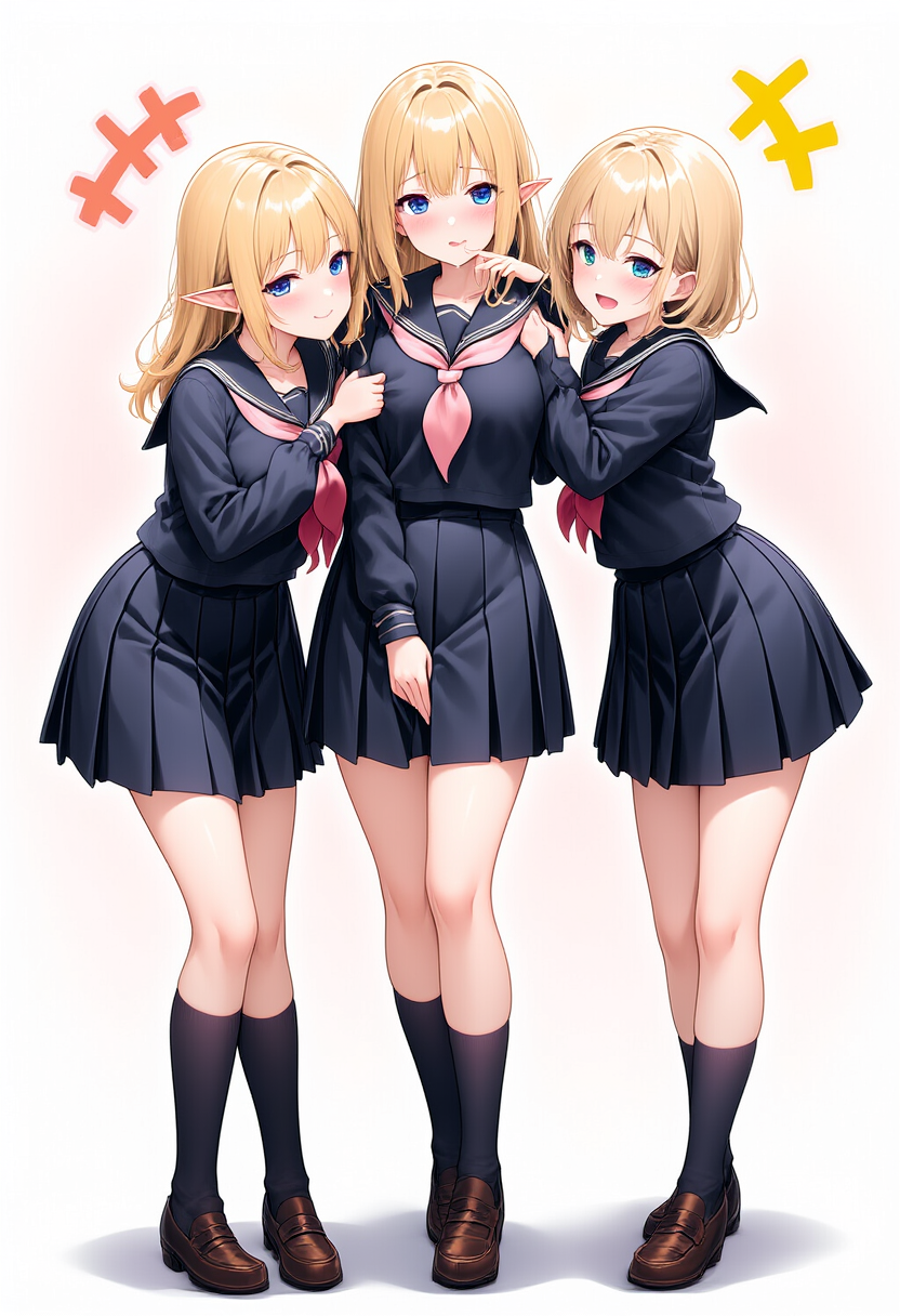 三つ子エルフ