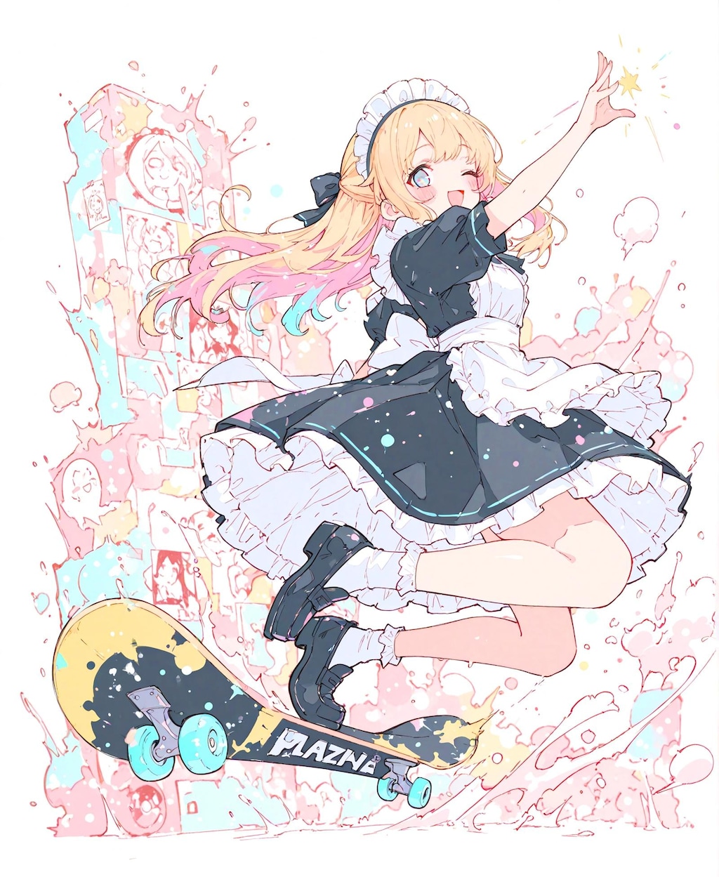 ジャンピング スケボー少女