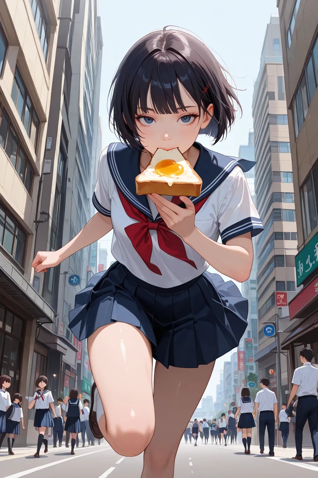 大女子高生の朝ごはん | の人気AIイラスト・グラビア