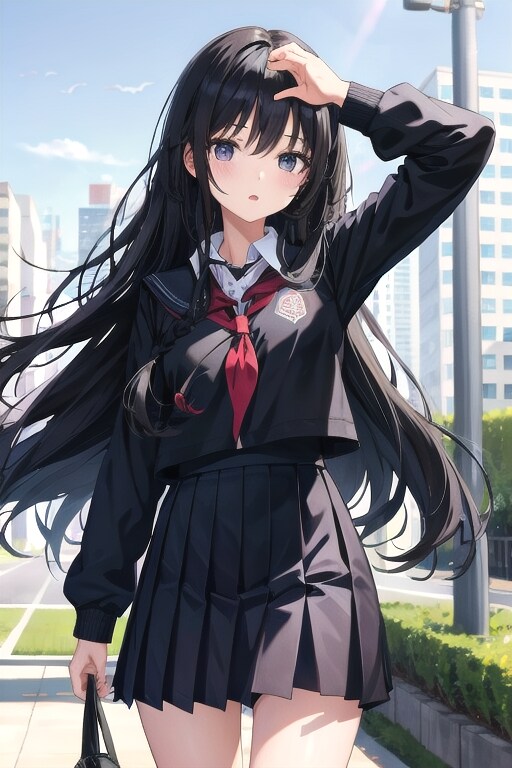 黒眼黒髪の学生 | の人気AIイラスト・グラビア