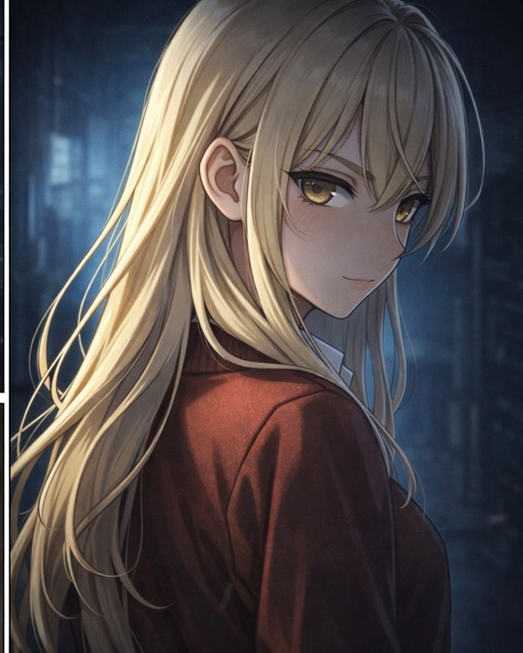 振り返る女王