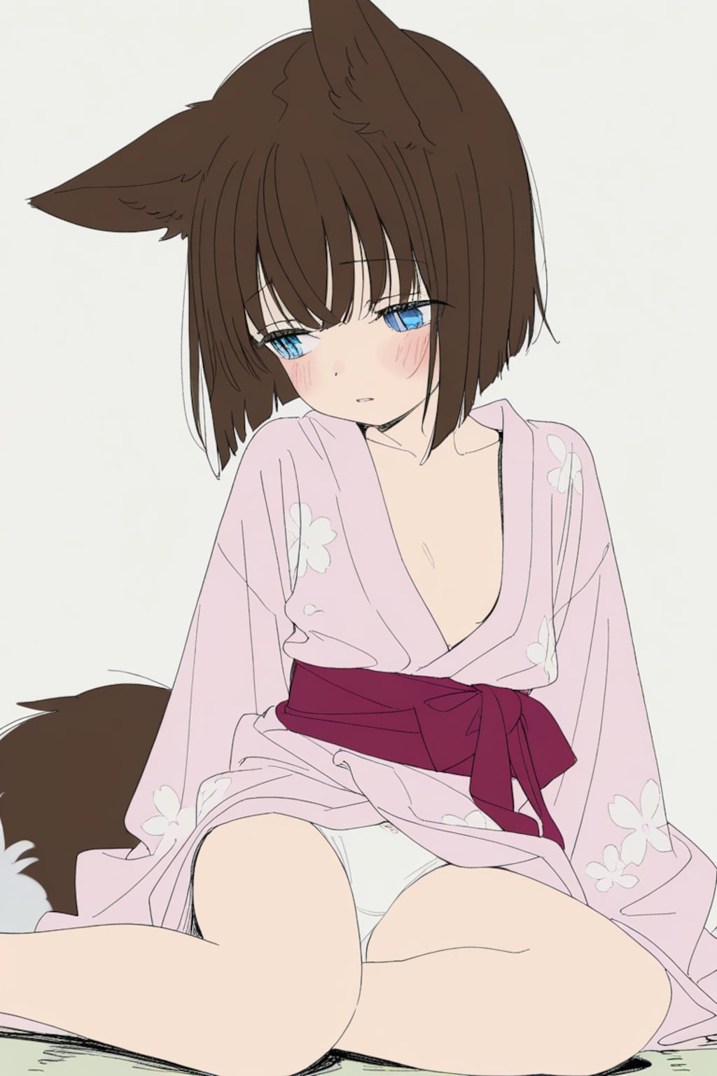 はだけた狐娘ちゃん