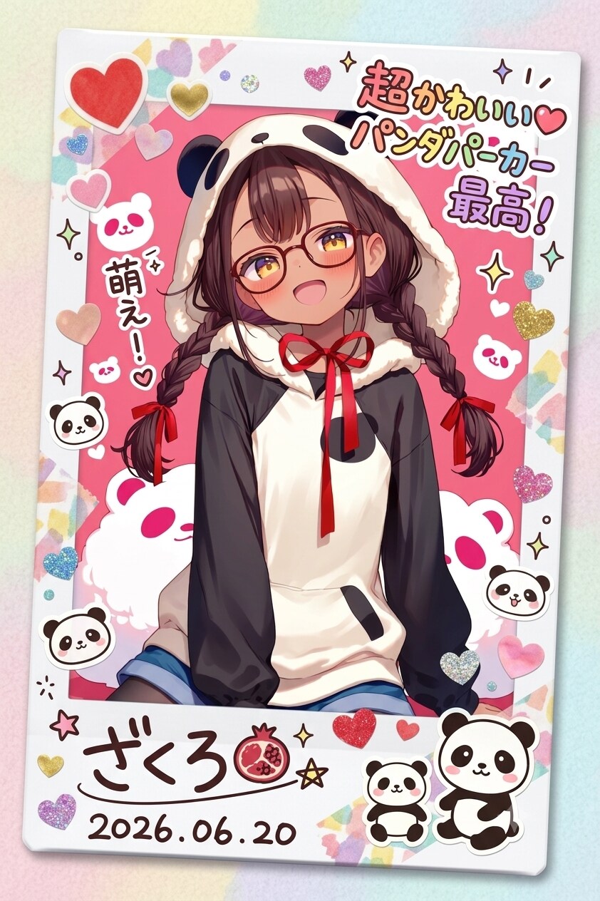 眼鏡三つ編みパンダ🐼