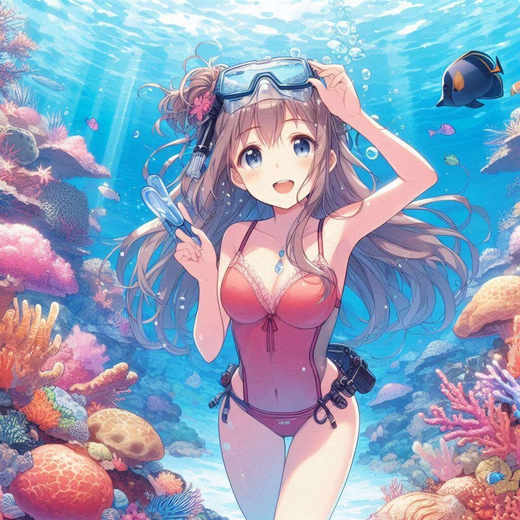 ダイビング女子