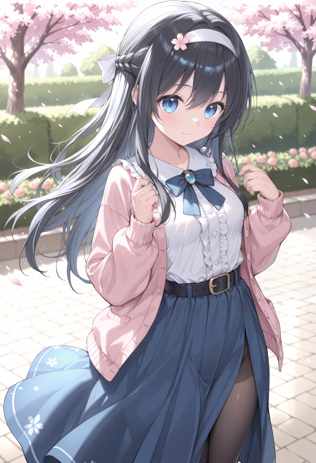 黒髪お嬢様・春の装い