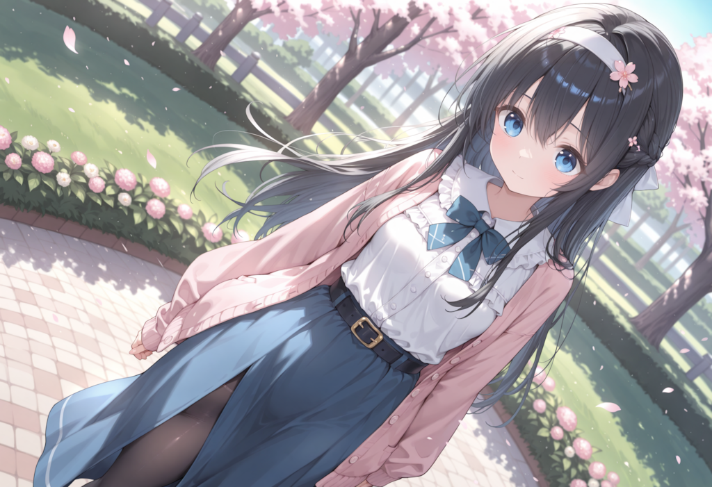 黒髪お嬢様・春の装い