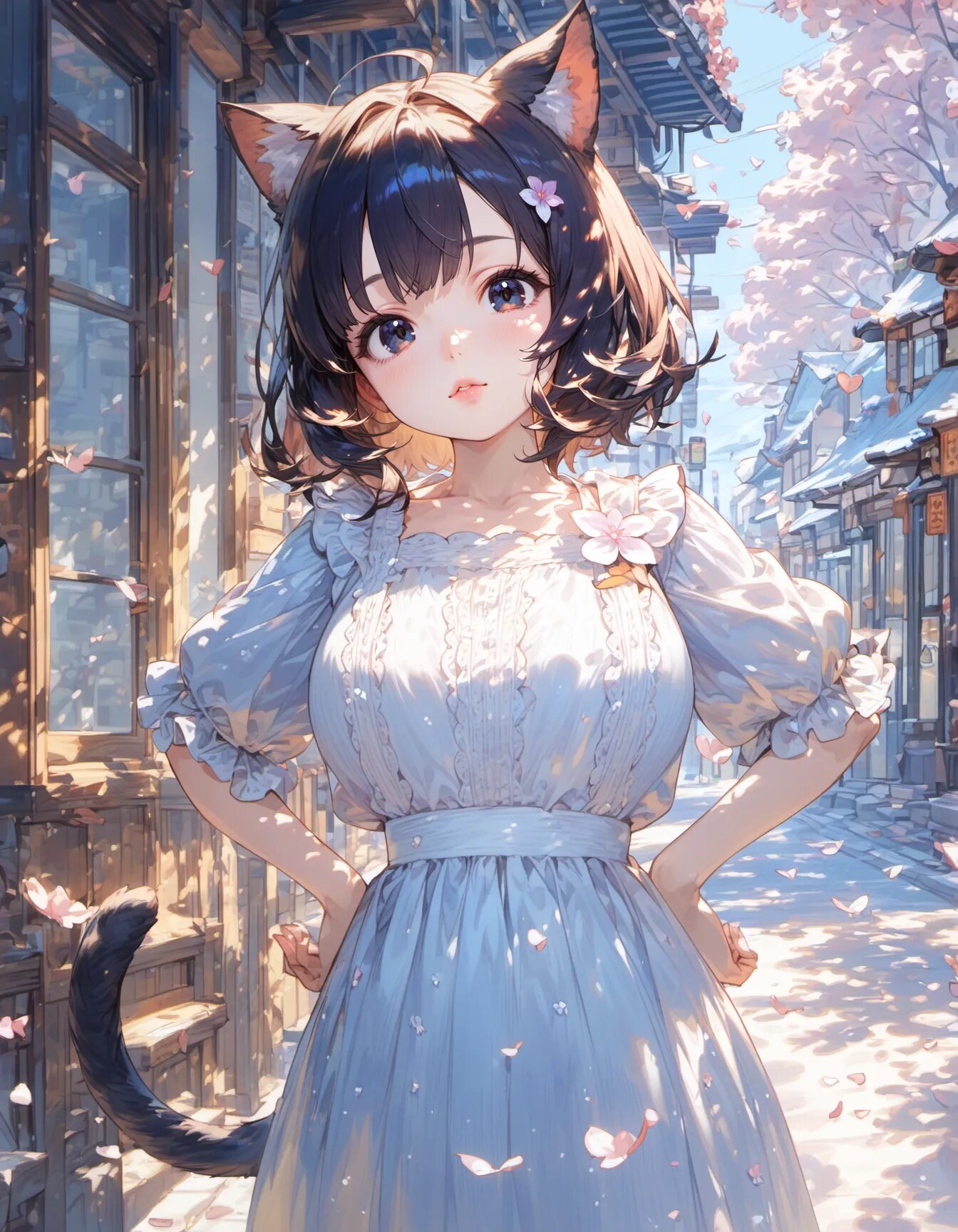 A Stroll Beneath Sakura Skies