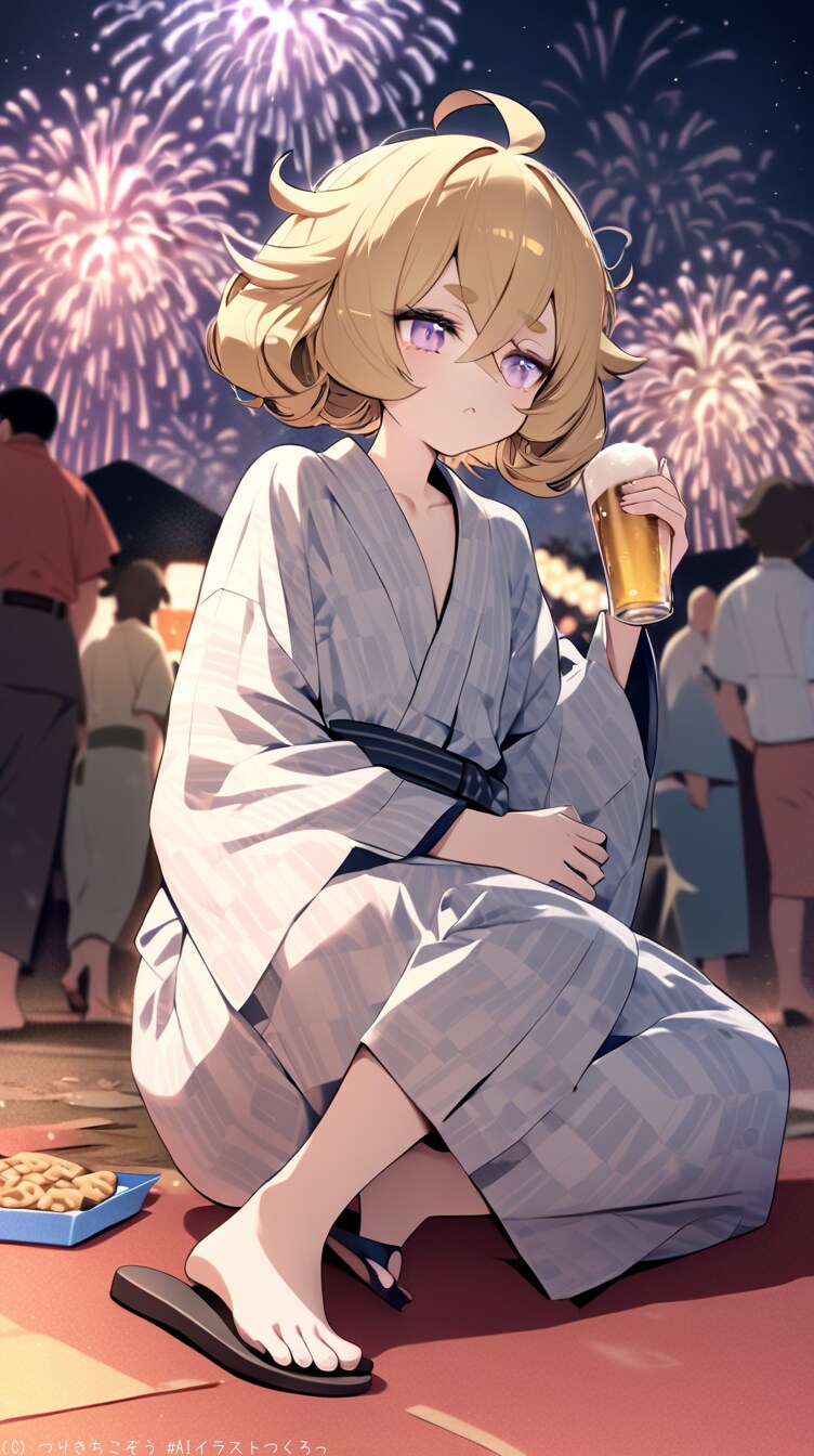 ビール片手の夏祭り〜 黄々菜さんの日常の風景〜