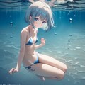 海と少女(雨続きなので気分だけでも〜) 4枚目