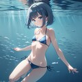 海と少女(雨続きなので気分だけでも〜) 6枚目