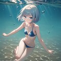 海と少女(雨続きなので気分だけでも〜) 2枚目